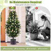 Set of 2 artificial topiary trees with white blossoms, perfect for maintenance-free decoration in any space.