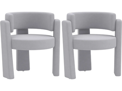 Costway Set of 2 Velvet Barrel Accent Armchairs Upholstered 56394787 New