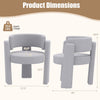 Gray upholstered armchair set with curved backrest and thick cushion, ideal for dining, office, or living room use.