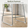 Built-in 7.5" footrest on a sturdy metal frame provides extra comfort and support for relaxing your legs while seated.