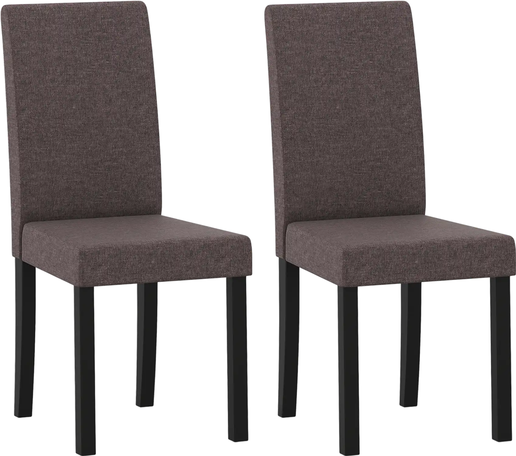 Costway Set of 2 Mid-Century Modern Fabric Upholstered Dining Chairs Parson 52252064 New