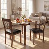 Set of 2 Dining Chair Fabric/Faux Leather Upholstered with Padded Seat-Walnut - Gallery View 1 of 9