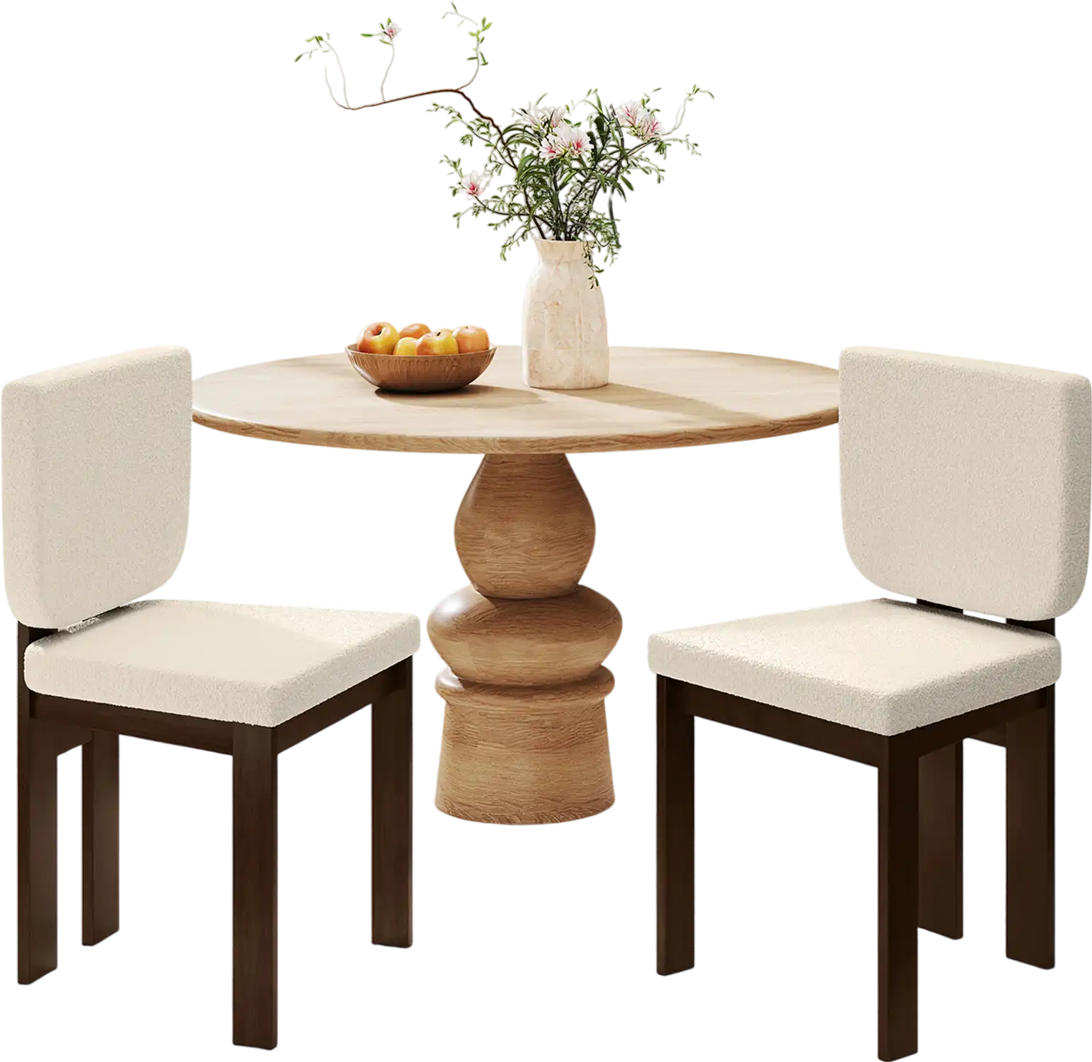 Costway Wooden Dining Chairs Set of 2 Rubber Wood Legs Brown 273495168 New