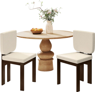 Costway Wooden Dining Chairs Set of 2 Rubber Wood Legs Brown 273495168 New