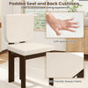 Wooden dining chair with padded sherpa fabric seat and back cushions, designed for comfort in home or office settings.
