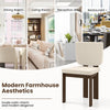 Wooden dining chair set of 2 with rubber wood legs, covered in plush sherpa fabric, ideal for home and restaurant use.