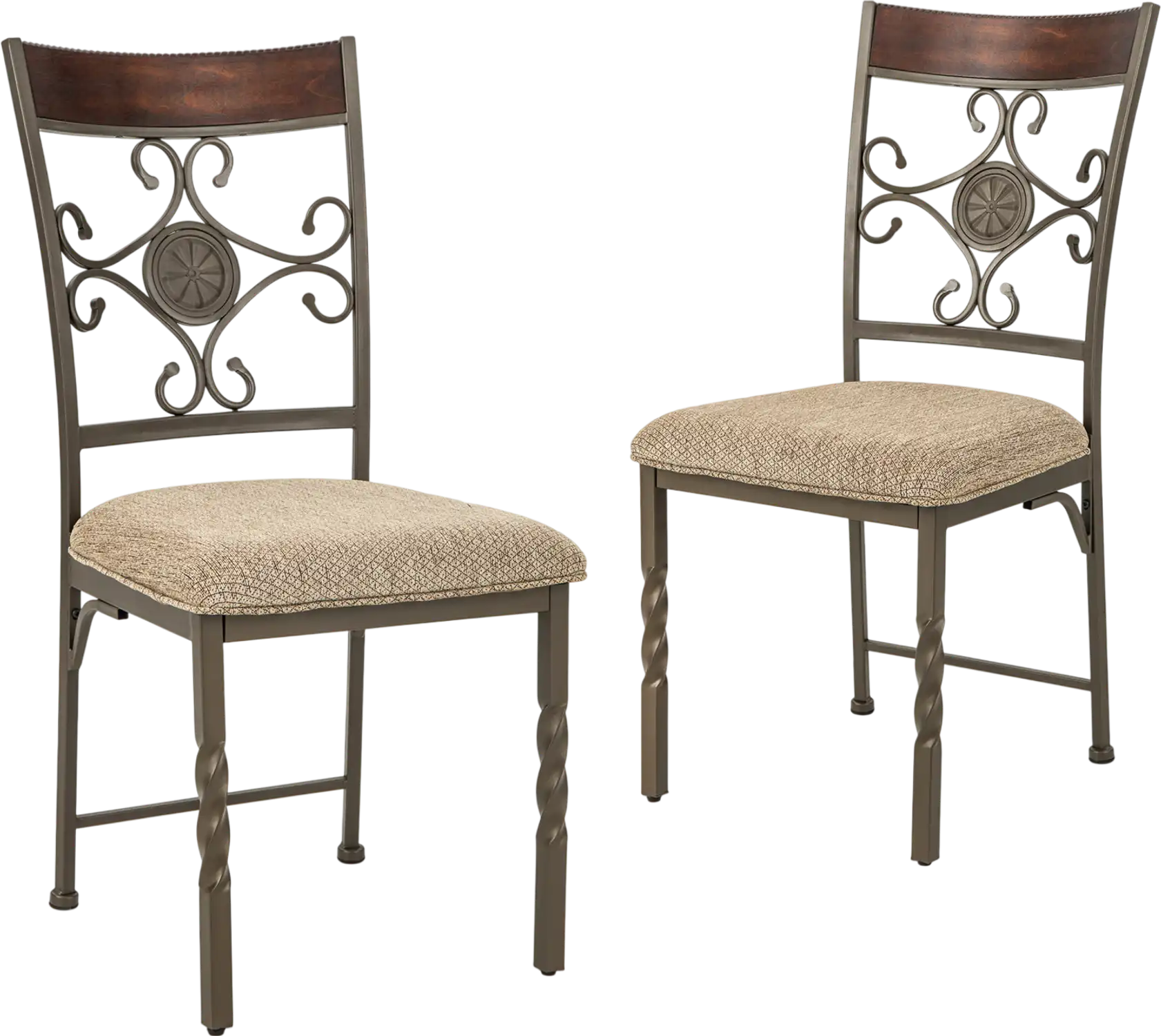 Costway Set of 2 Armless Dining Room Kitchen Chairs with Seat Cushion 65392784 New