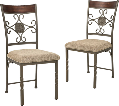Costway Set of 2 Armless Dining Room Kitchen Chairs with Seat Cushion 65392784 New