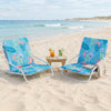 Set of 2 Folding Beach Chairs with Sponge Padded Seat for Camping-Color - Gallery View 1 of 10