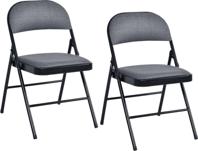 Costway Foldable Padded Fabric Office Chair Set 23864715 New