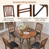 Set of 2 folding chairs with padded seat and rubber wood frame, featuring a high backrest for comfort and easy storage.