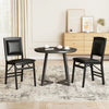 Set of 2 Folding Dining Chairs with Padded Seat and High Backrest-Black - Gallery View 1 of 8
