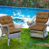 Set of 2 High Back Chair Cushion with Adjustable Height-Brown - Gallery View 1 of 7