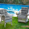 Set of 2 High Back Chair Cushion with Adjustable Height-Gray - Gallery View 1 of 7