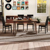 Set of 2 Kitchen Armless Dining Chairs with Slatted High Backrests-Black - Gallery View 1 of 8