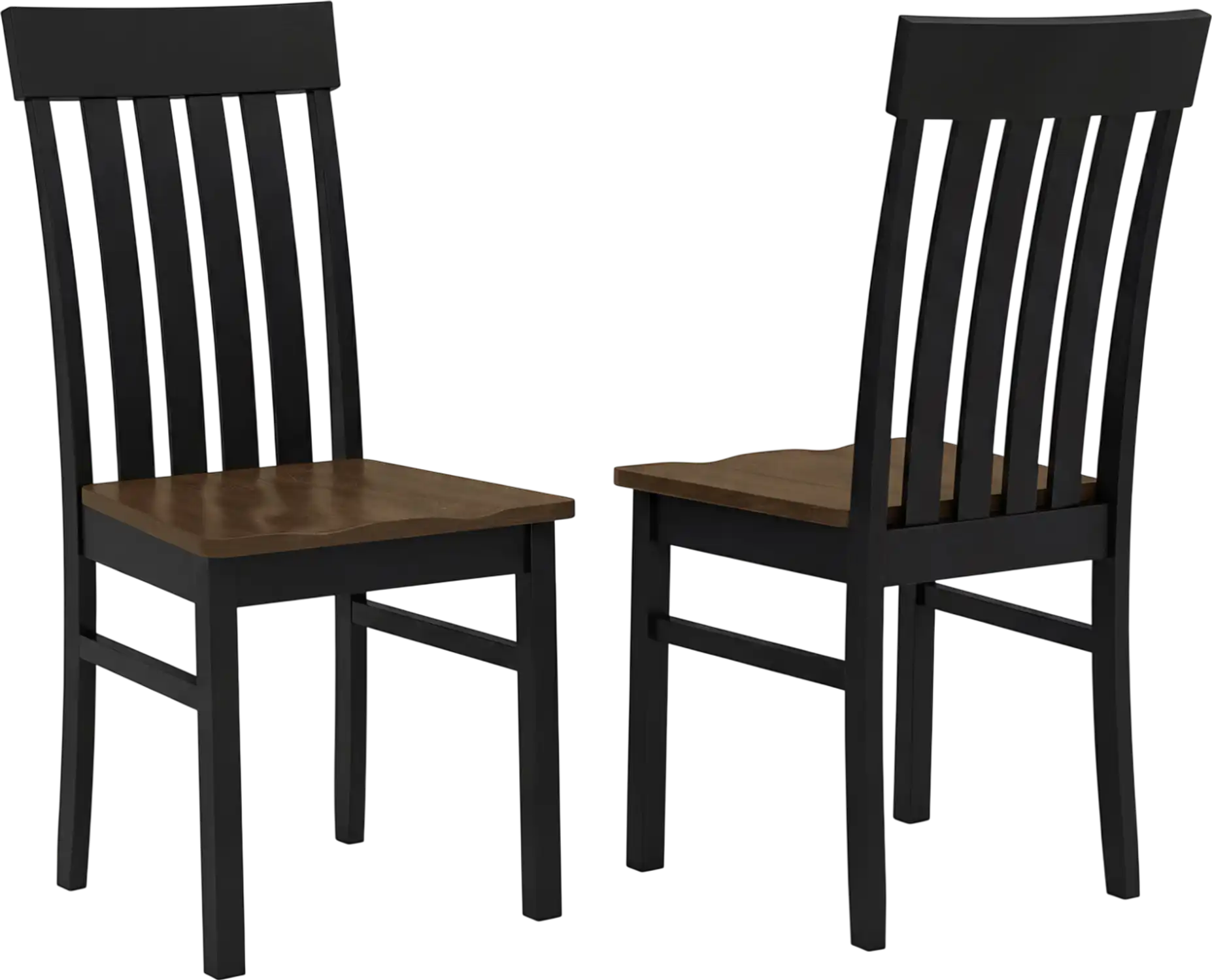 Costway Set of 2 Armless Kitchen Dining Chairs Slatted High Back 83583770 New