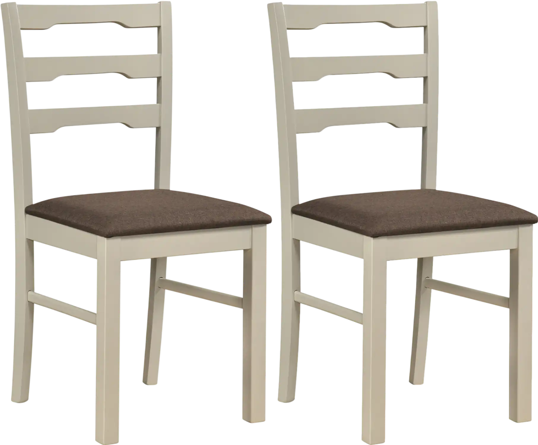 Costway Set of 2 Linen Style Upholstered Dining Chairs Wood Frames 20713359 New
