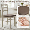 Linen-style upholstered dining chair with a rubber wood frame, showcasing a cozy design for modern farmhouse decor.
