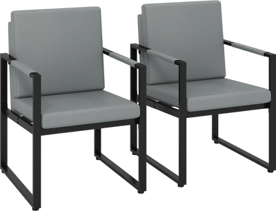 Costway Set of 2 Mid Century Modern Accent Sofa Chairs with Cushions 74105025 New