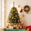 Mini tabletop Christmas tree with 113 green PVC branch tips, decorated for a festive holiday display in small spaces.