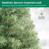 Close-up of green PVC branch tips on the 3 FT tabletop Christmas tree, showing its dense, natural look.