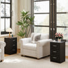 Set of 2 Nightstand with Charging Station End Table with 3 Storage Drawers Bedside Table for Bedroom-Black - Gallery View 1 of 10