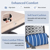 Set of 2 outdoor bar height chairs with soft cushions, featuring a sturdy steel frame and ergonomic design for comfort.