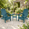 Set of 2 Outdoor Folding Adirondack Chair with Cup Holder and 5-Level Backrest-Green - Gallery View 1 of 8