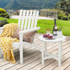 Set of 2 18 Inch Round Weather-Resistant Adirondack Side Tables-White - Gallery View 1 of 9