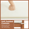 Soft padded cushion of outdoor wood barstool, featuring high-density filling for added comfort and support.