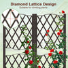 Vertical trellis with diamond lattice design for climbing plants, made of durable PE rattan, ideal for garden or patio.