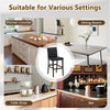 Set of 2 PVC leather bar stools with solid wood legs, ideal for kitchen, cafe, or bar settings, ensuring comfort and.