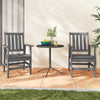 Set of 2 Patio Dining Chairs with Wide Armrests-Gray - Gallery View 1 of 7