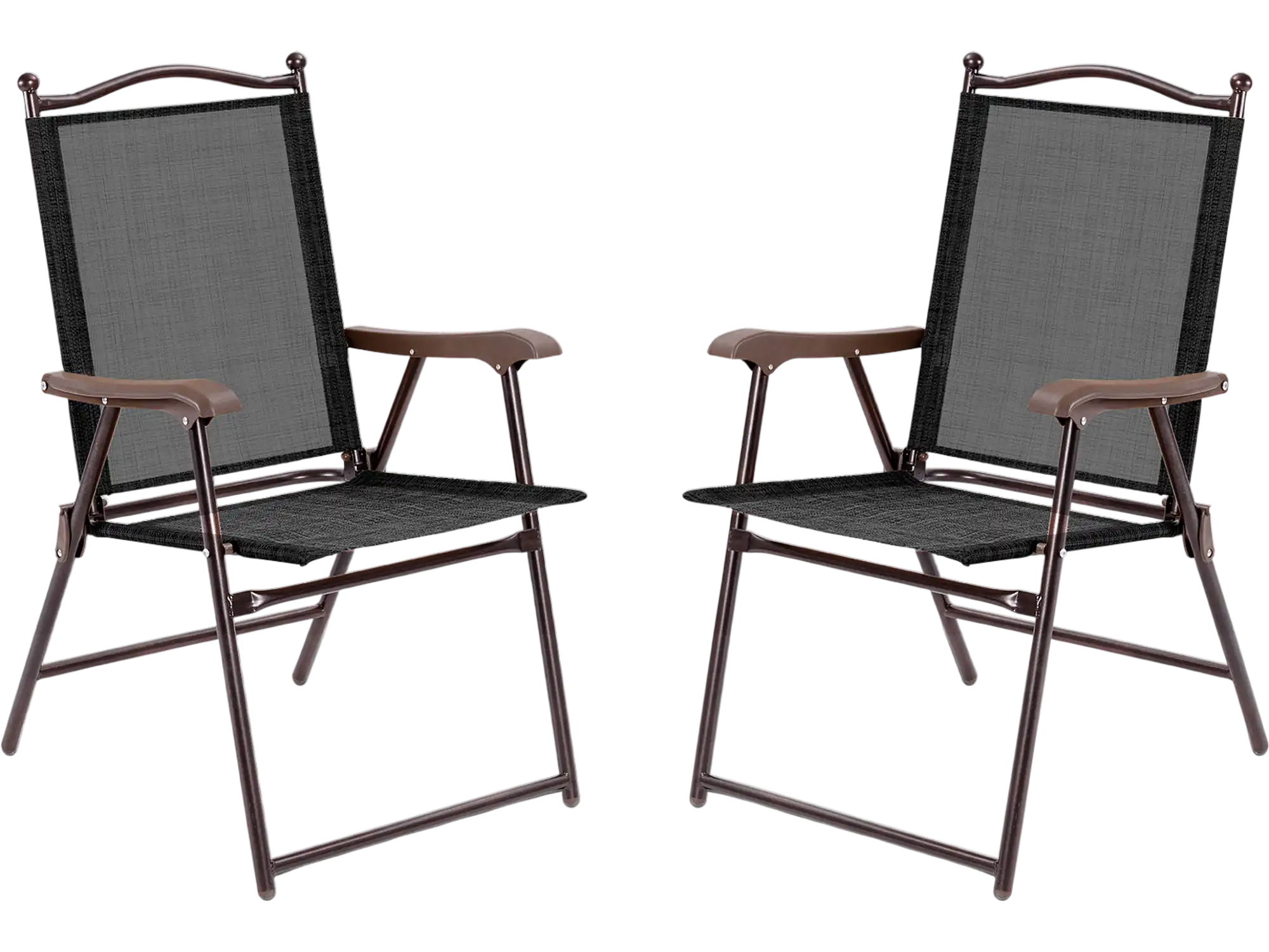 Costway Set of 2 Patio Folding Sling Back Deck Camping Chairs 62549173 New