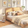 Compact round side table with 3-tier bamboo shelves, ideal for living room or bedroom storage and decor.