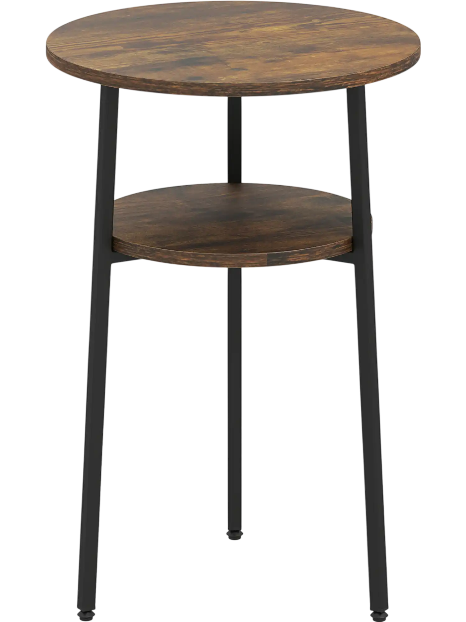 Costway Set of 2 Round Side Tables w/ Storage Shelf Metal Frame Living Room 55655525 New