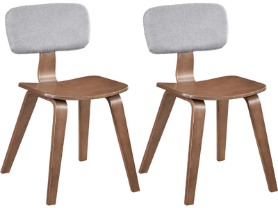 Costway Set of 2 Teddy Velvet Dining Chairs Rubber Wood Padded Backrest 40525827 New