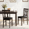 Set of 2 modern farmhouse dining chairs with solid rubber wood frames and linen upholstery, ideal for dining rooms.
