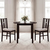 Rubber wood kitchen chair with supportive high backrest and armless design, perfect for space-saving in dining areas.