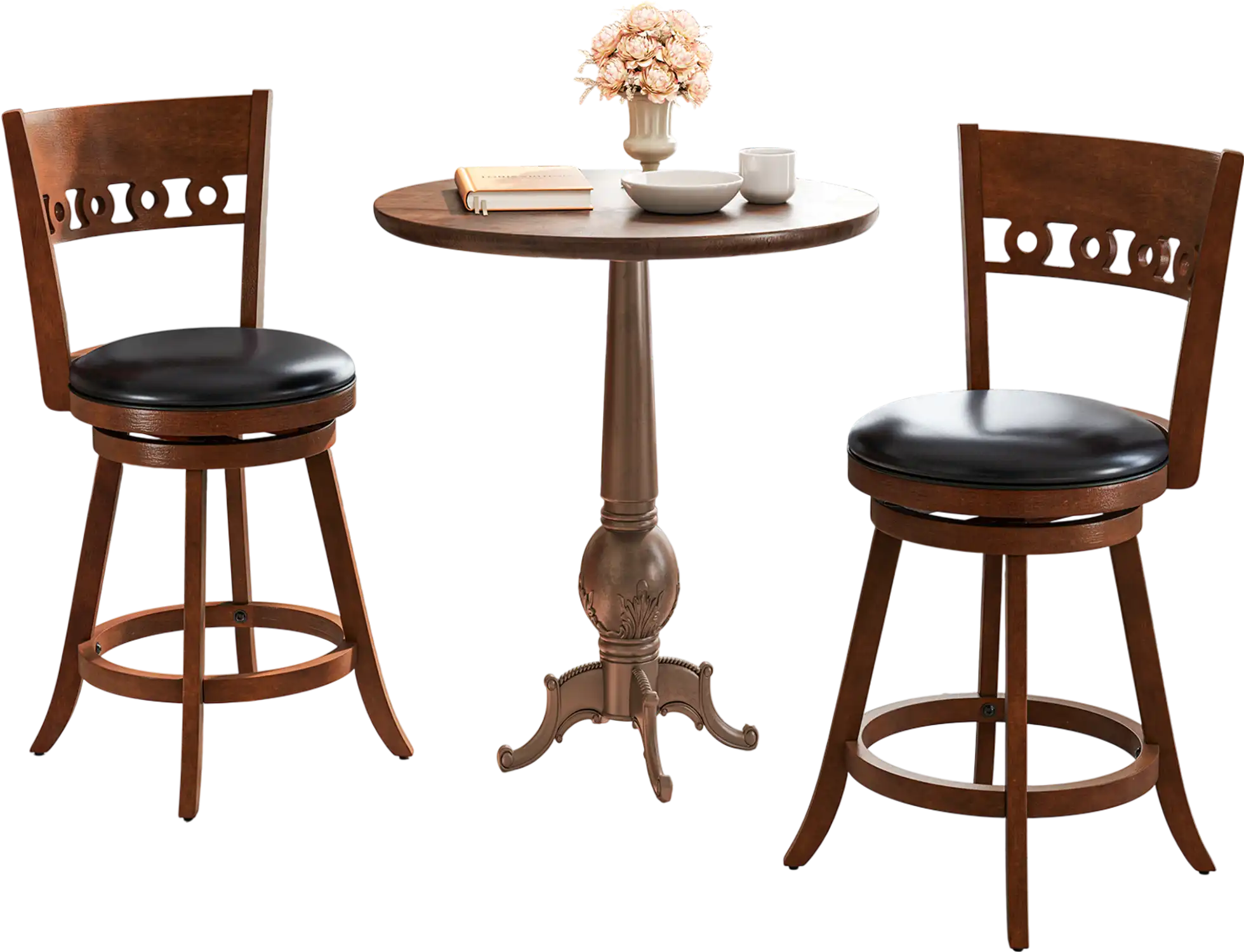 Costway Set of 2 Swivel Bar Stools 24.5