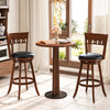 Set of 2 Swivel Bar Stools with Rubber Wood Frame-30.5 inches - Gallery View 1 of 9