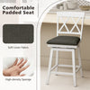 Comfortable padded seat cushion in soft linen fabric with high-density sponge for added coziness in bar stools.