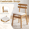 Upholstered dining chair with ergonomic backrest and spacious seat, crafted from solid rubber wood for lasting comfort.