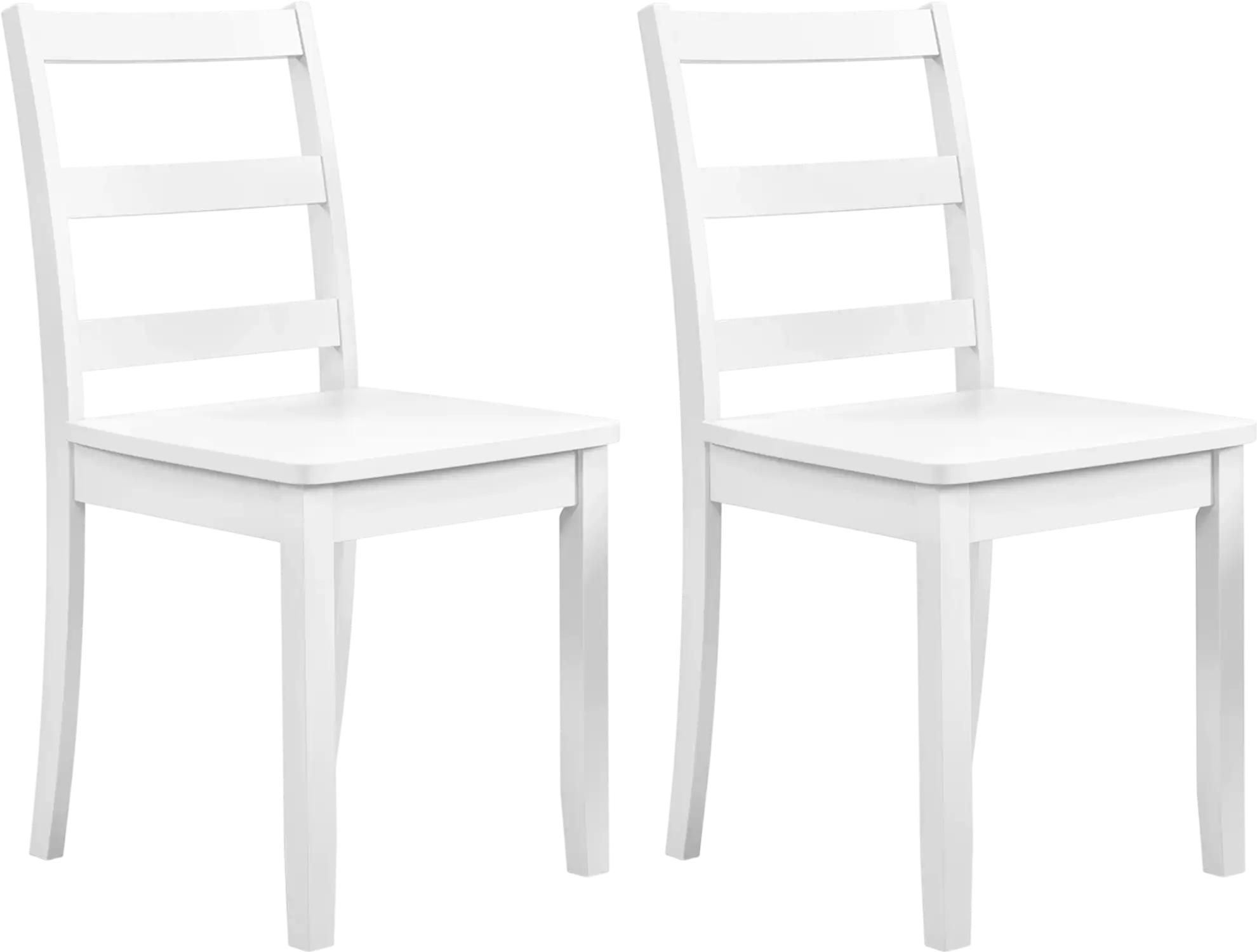 Costway Set of 2 Wood Dining Chairs Solid Rubber Wood Legs 36749185 New