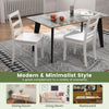 Set of 2 white wood dining chairs with solid rubber wood legs, featuring a modern minimalist style for versatile use.