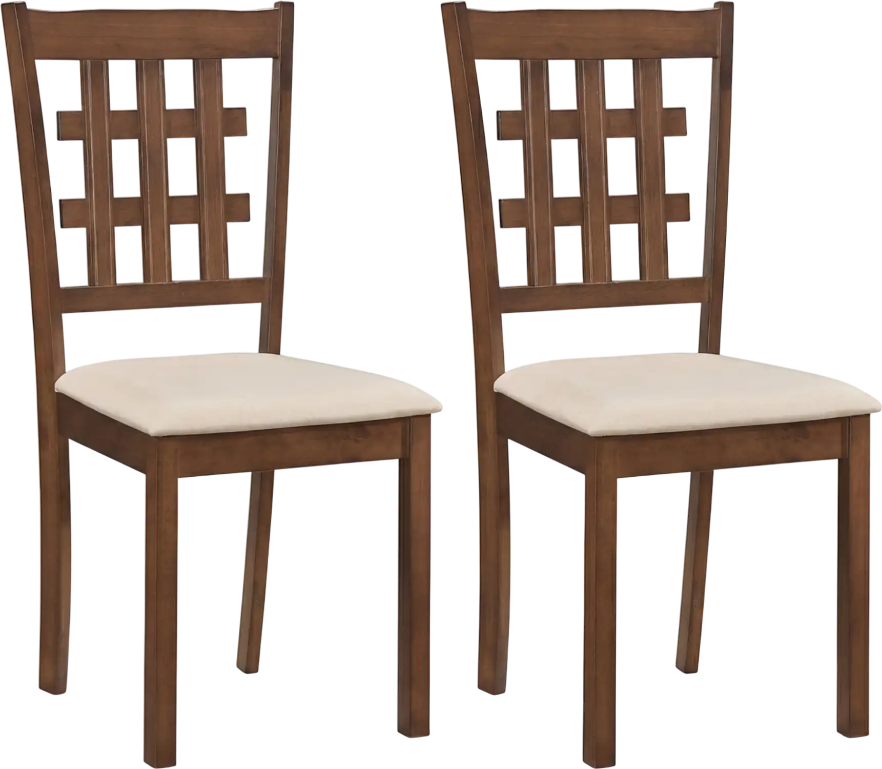 Costway Set of 2 Wood Kitchen Dining Chairs Faux Leather Upholstered Seat 14563978 New