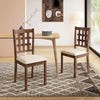 Set of 2 coffee wood kitchen chairs with faux leather seats and ergonomic backrests, ideal for dining rooms or.
