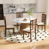 Wood kitchen chair set with faux leather upholstered seats, perfect for dining rooms and stylish home decor.