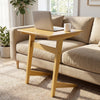 Set of 2 Wood Sofa Side Table C-shaped End Table with Wood Veneered Top - Gallery View 1 of 12