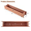 Long and narrow wooden decorative raised garden bed dimensions, suitable for indoor and outdoor use, brown fir material.